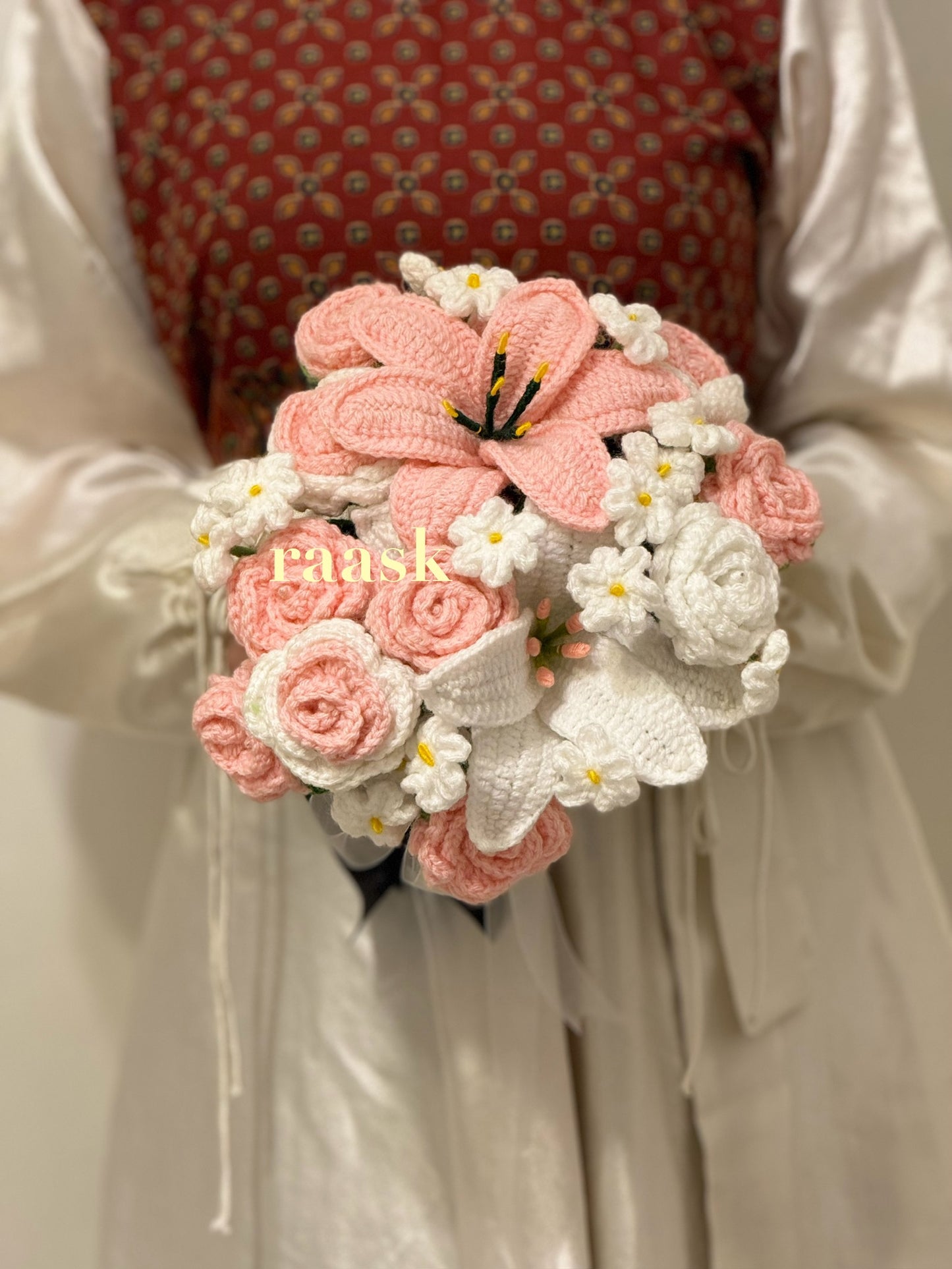 Blush Bloom Crochet Flower Bunch