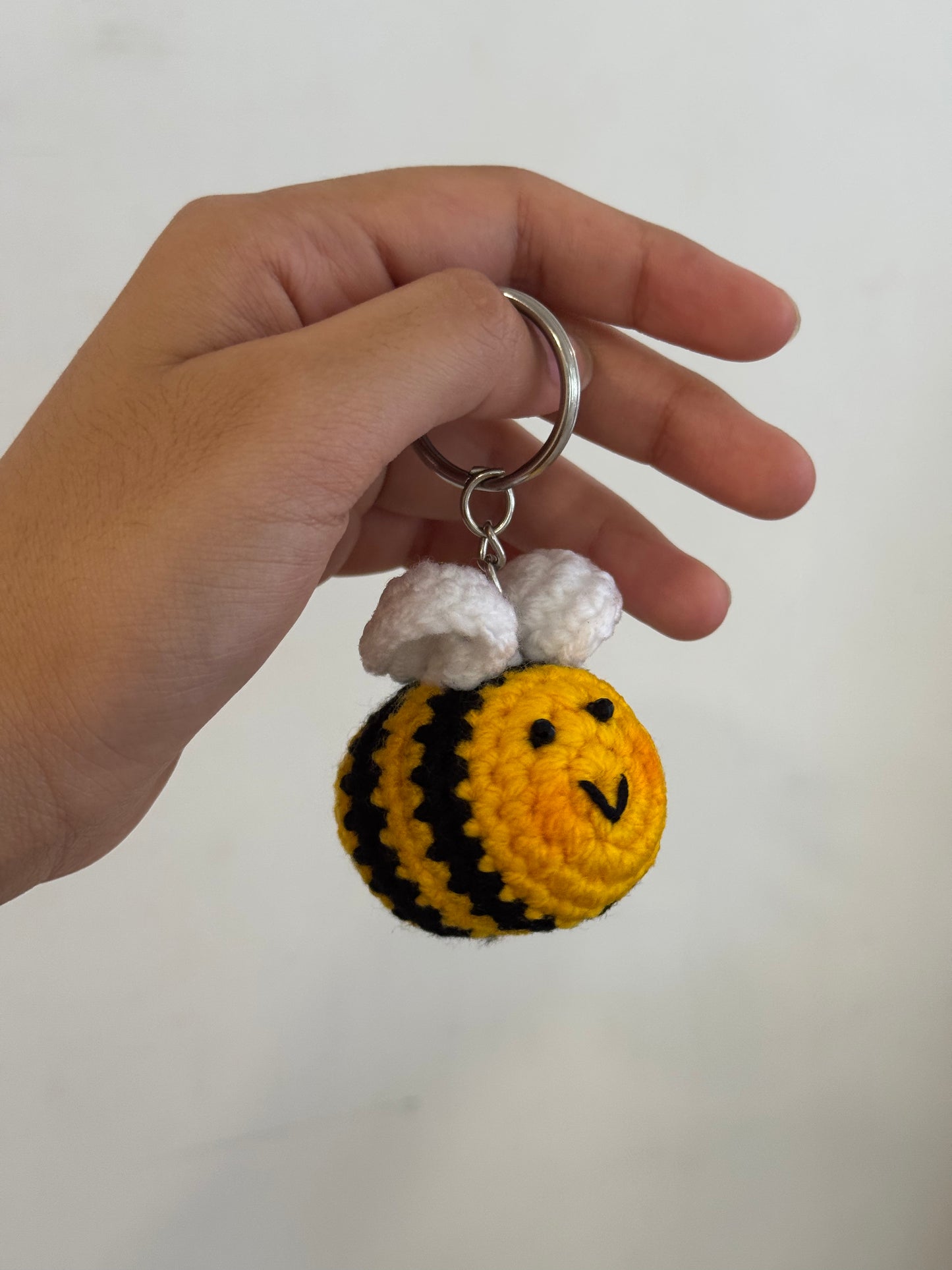 Buzz Bee Crochet Keychain