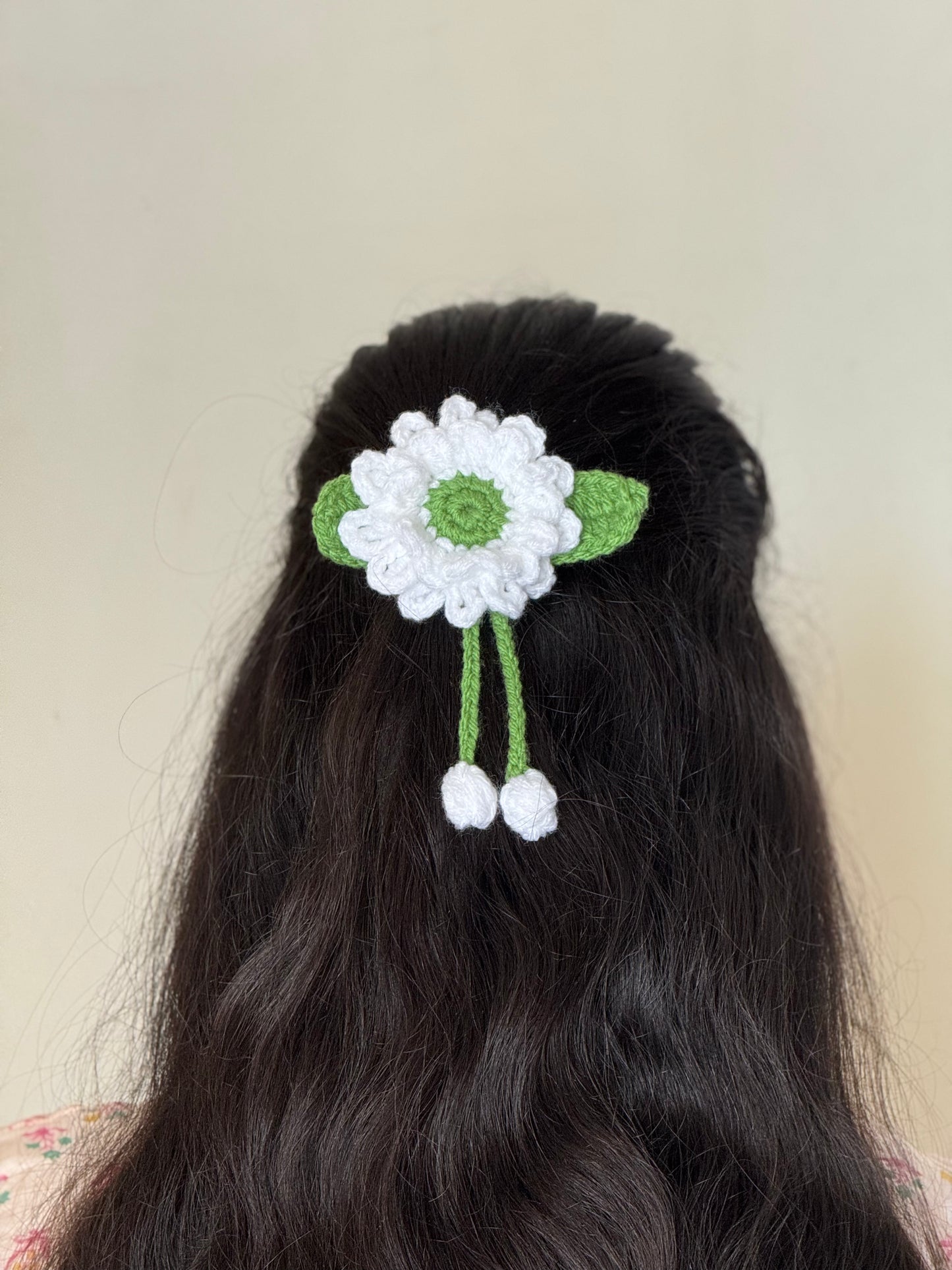 Daisy Bloom Crochet Hair Tie🎀
