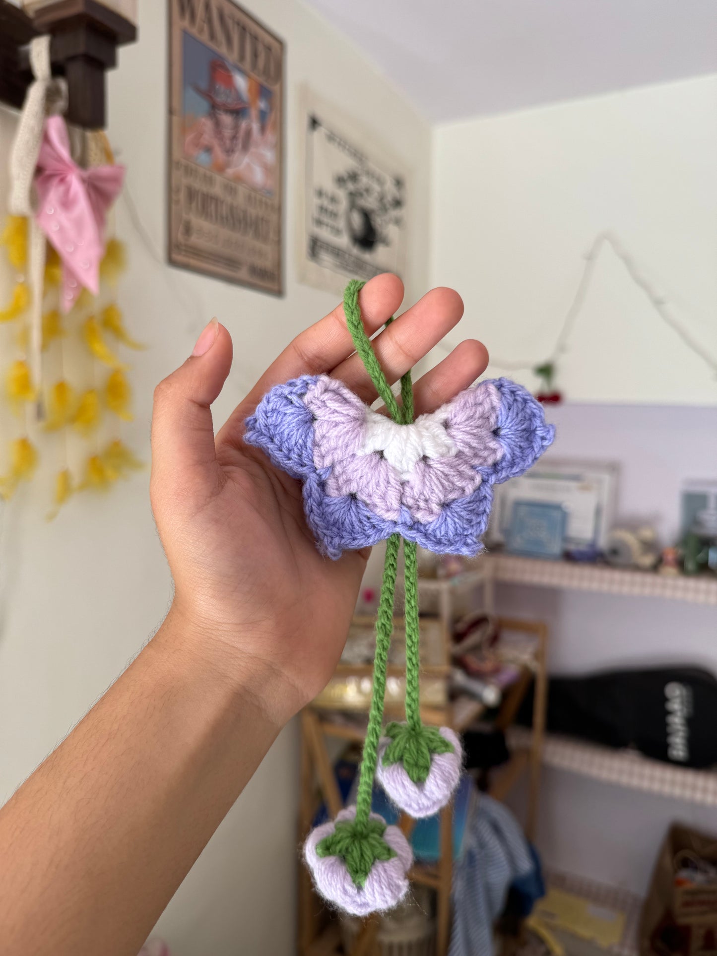 Lavender Bloom Crochet Hair Tie💜