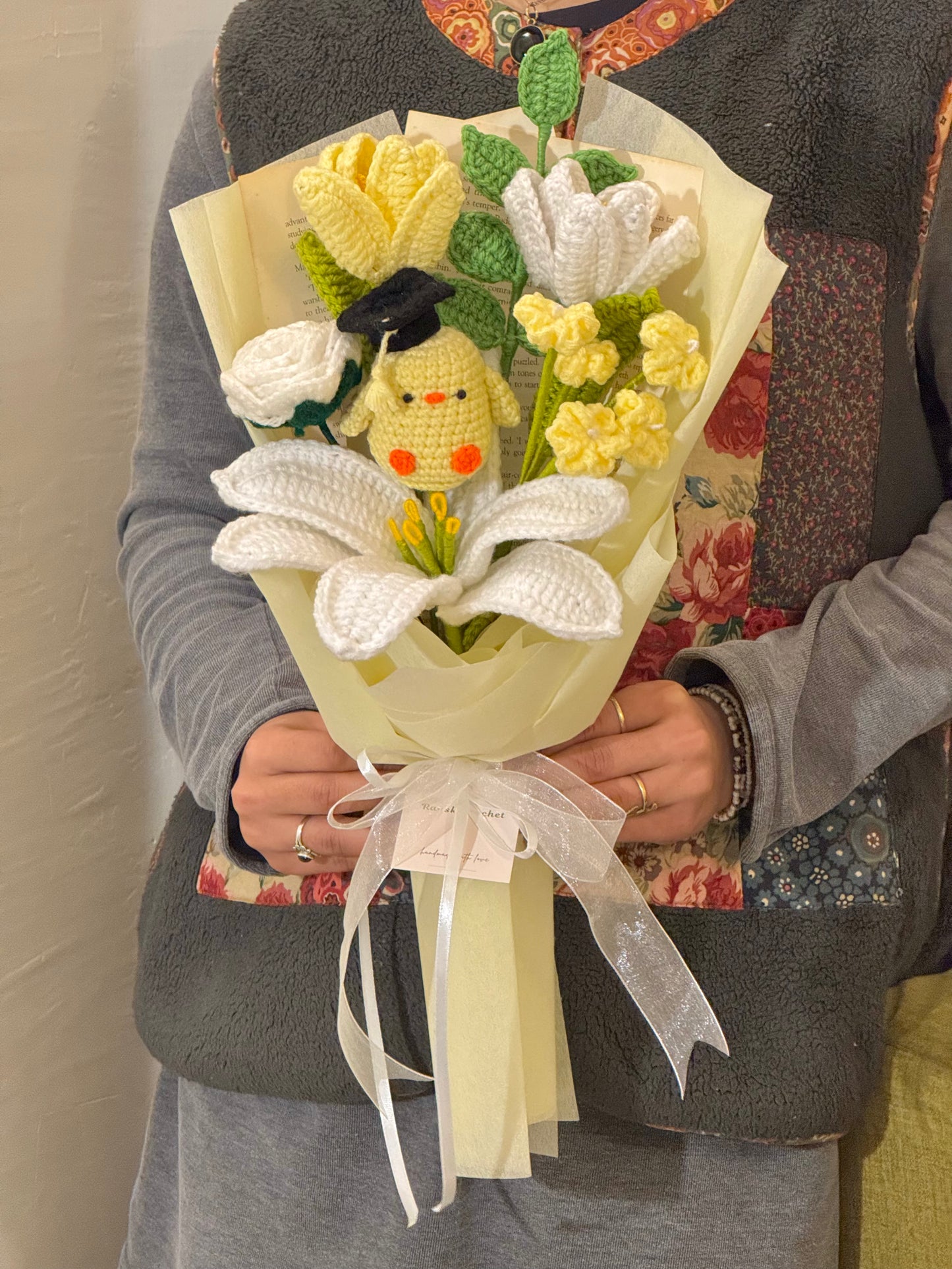 Graduation Chick Crochet Bouquet🎓🌼