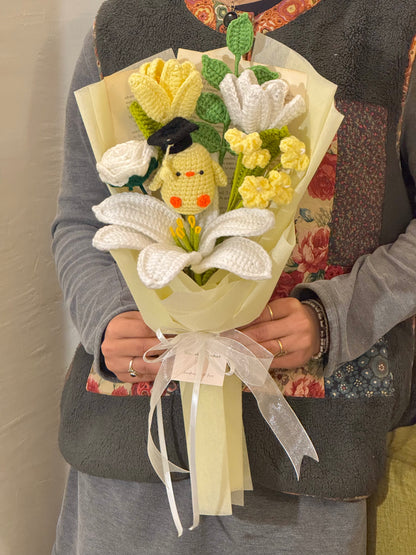 Graduation Chick Crochet Bouquet🎓🌼