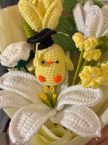Graduation Chick Crochet Bouquet🎓🌼