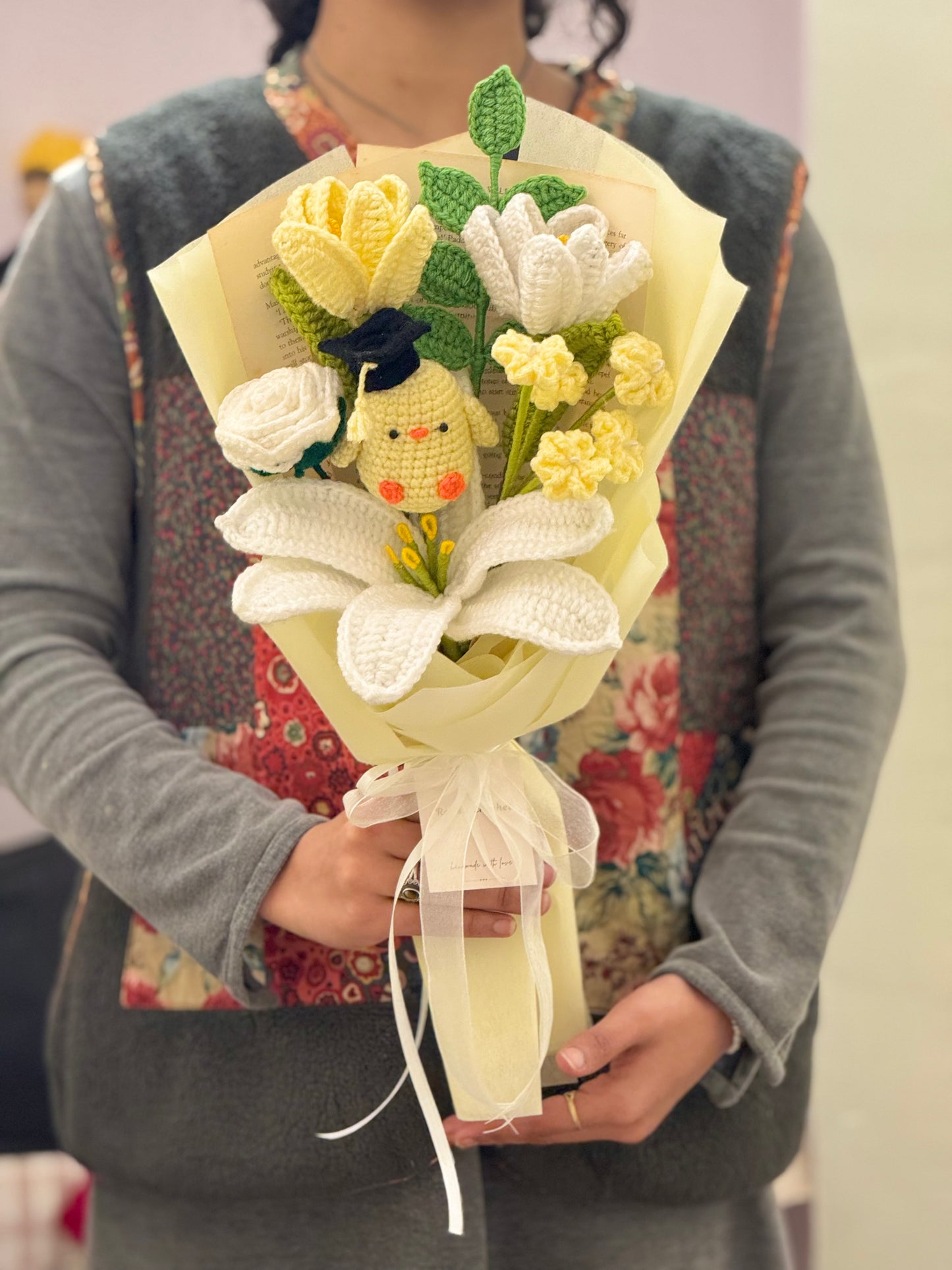 Graduation Chick Crochet Bouquet🎓🌼