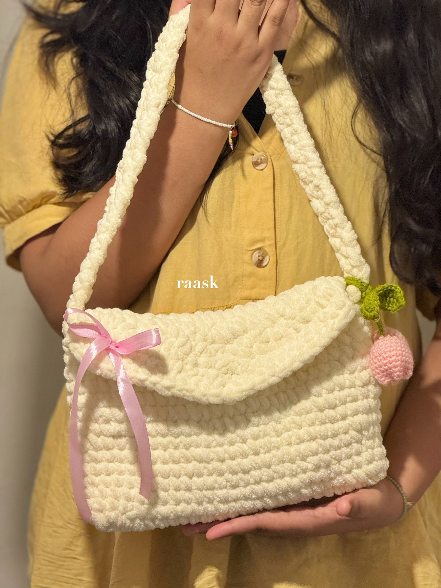 Fluff Crochet Bag Pink