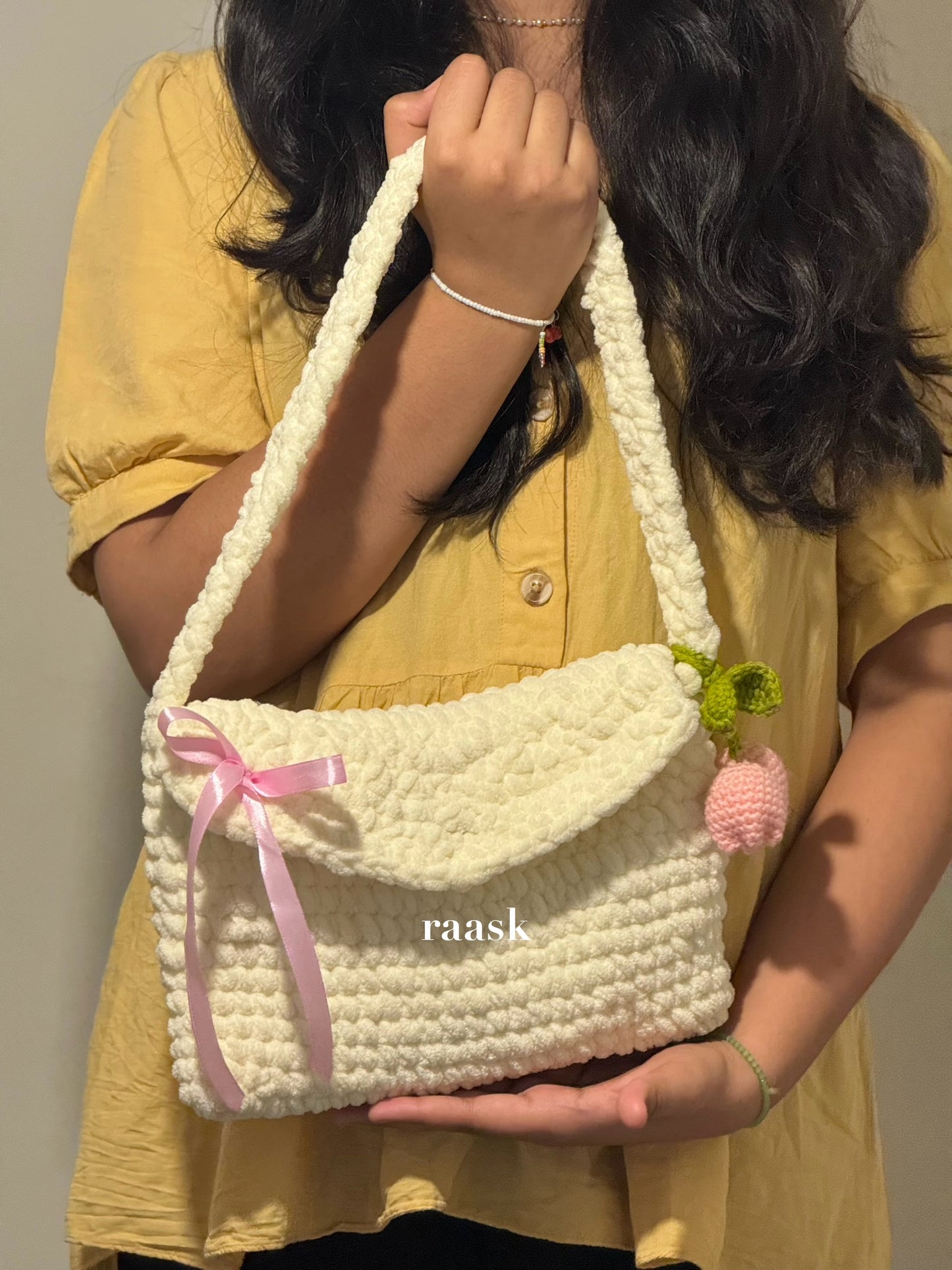 Fluff Crochet Bag Pink