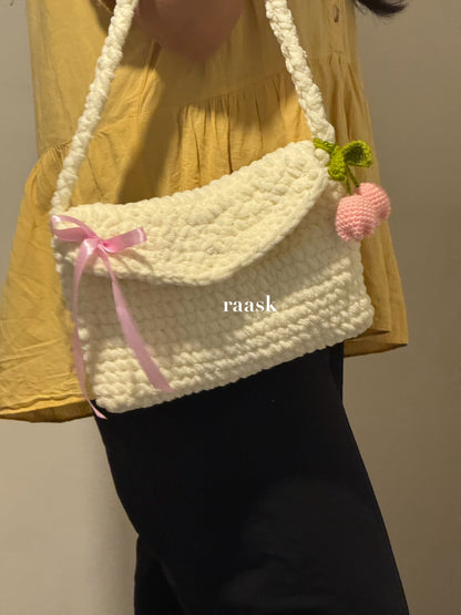 Fluff Crochet Bag Pink