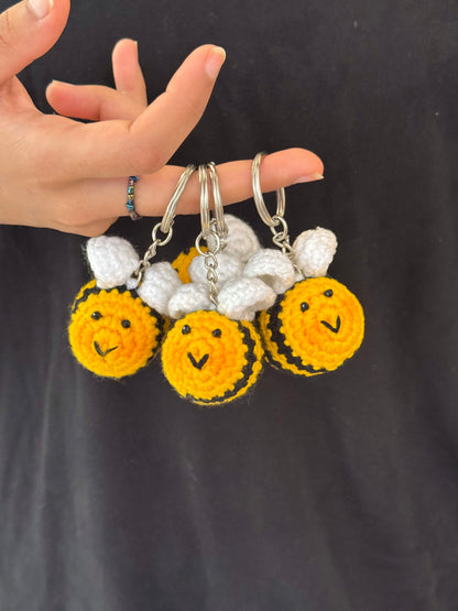 Buzz Bee Crochet Keychain
