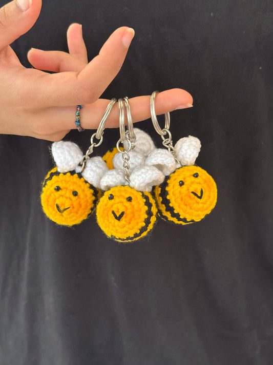 Buzz Bee Crochet Keychain