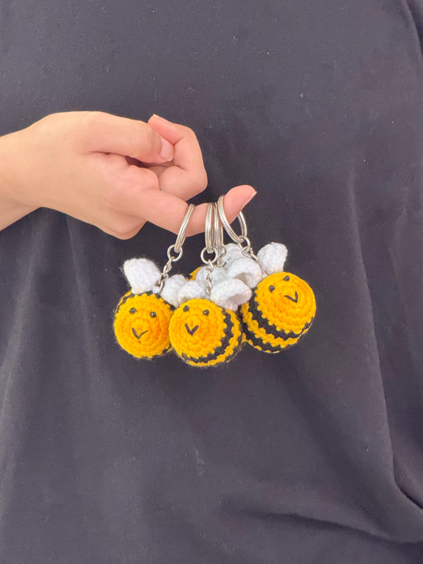 Buzz Bee Crochet Keychain