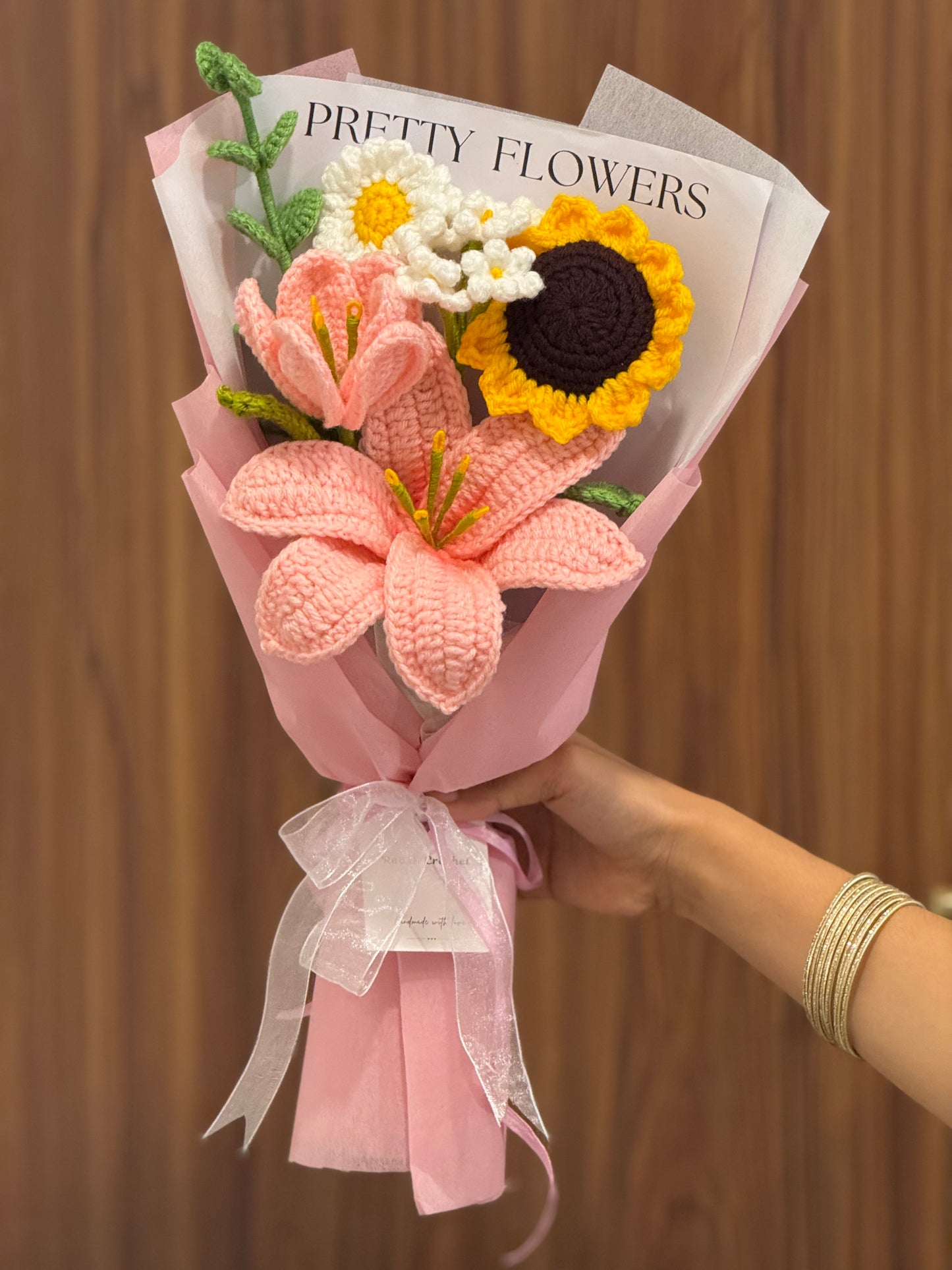 Lily & Sun Crochet Bouquet🌸