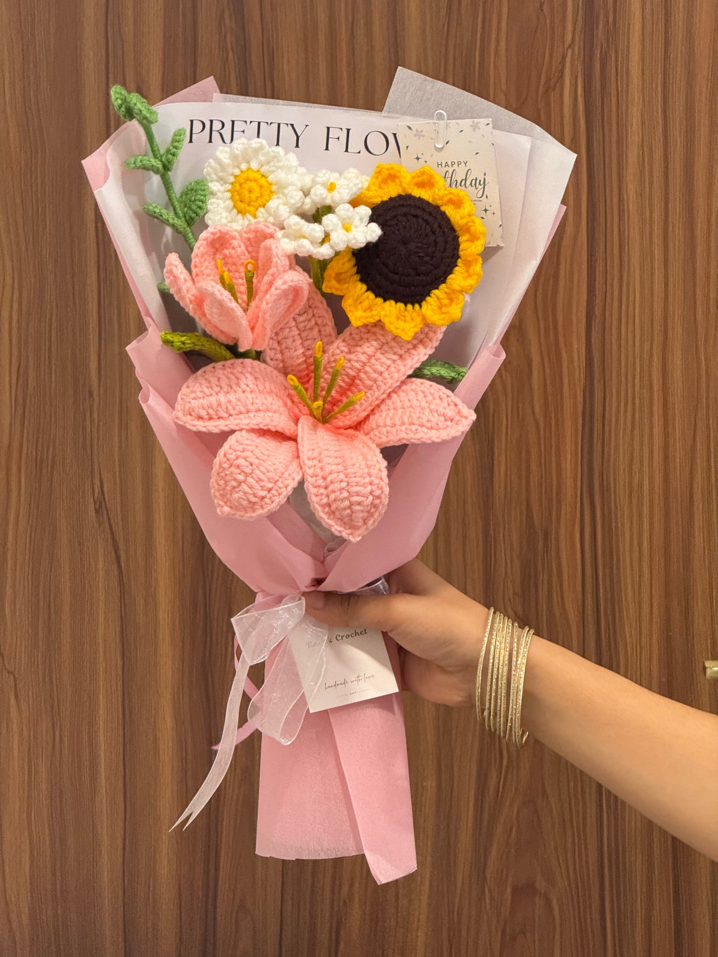 Lily & Sun Crochet Bouquet🌸