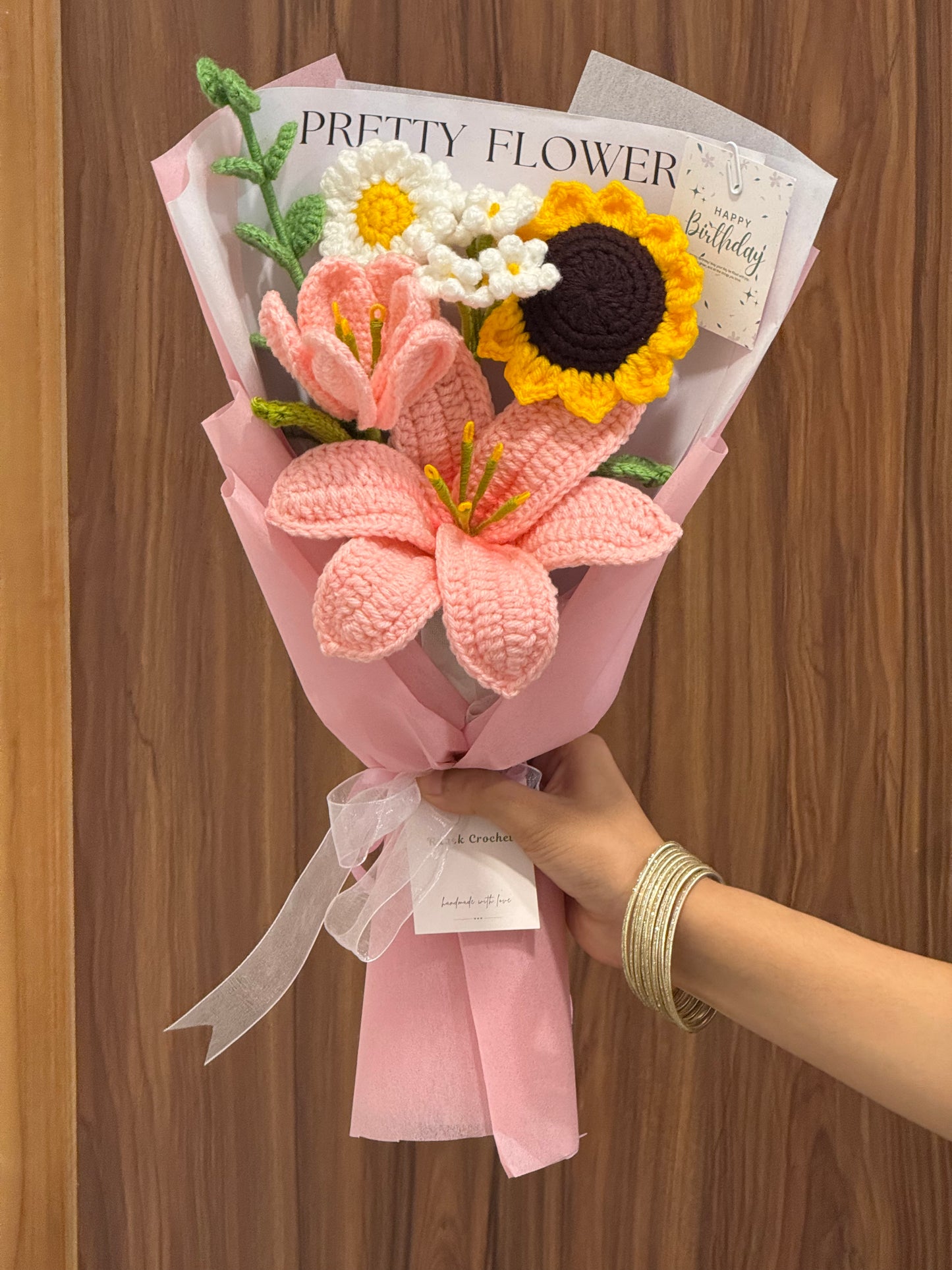 Lily & Sun Crochet Bouquet🌸