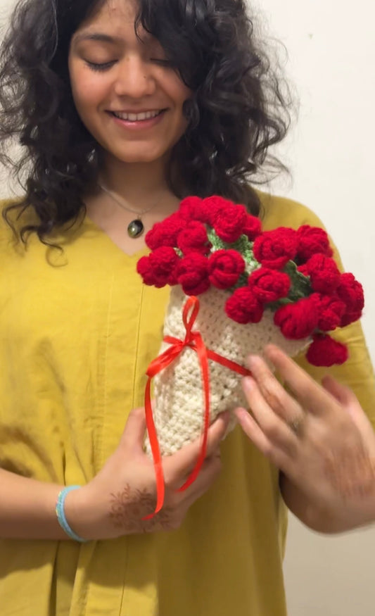 🌹 Viral Crochet Rose Bouquet