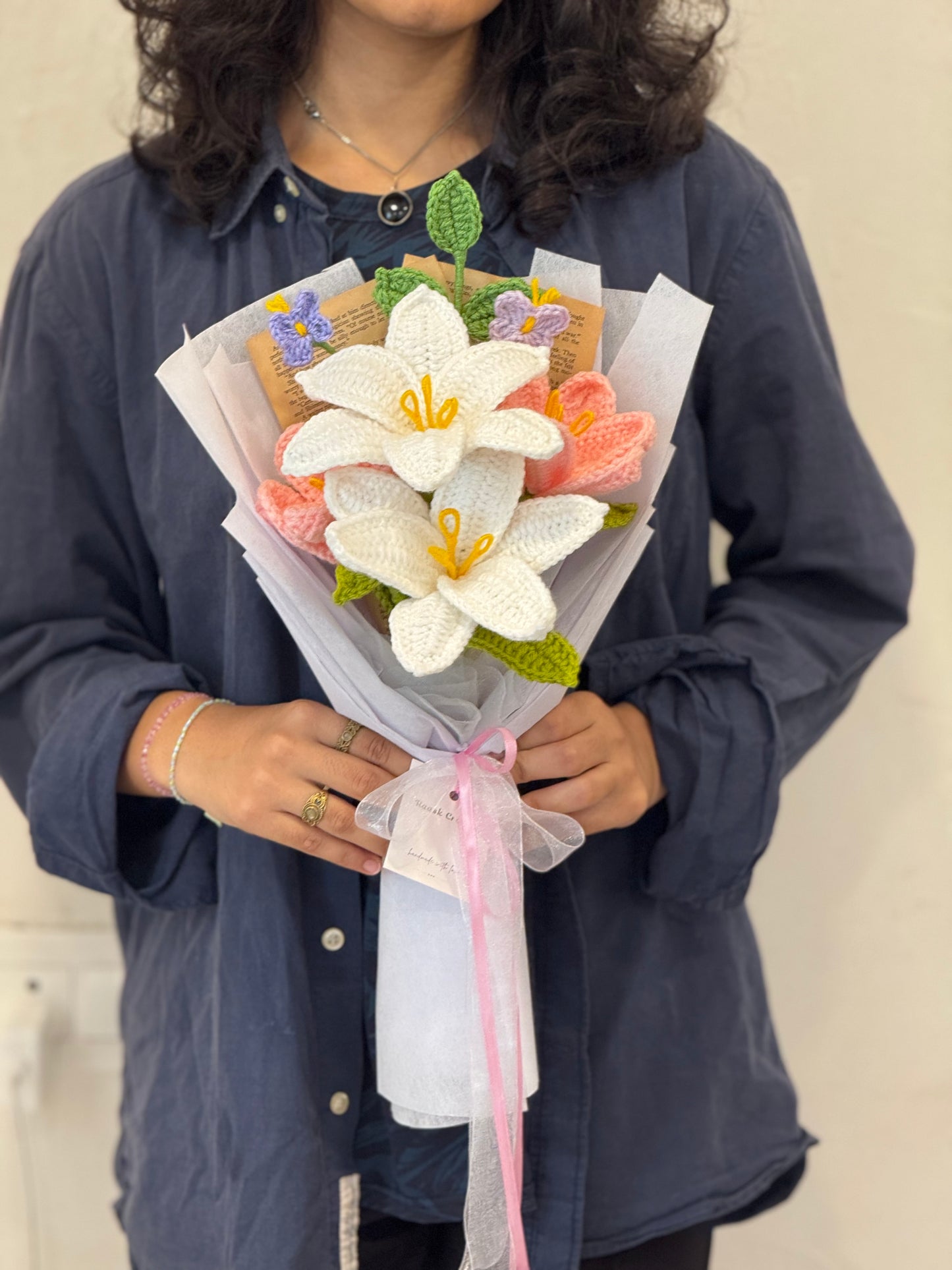 Ivory Lily Charm Bouquet