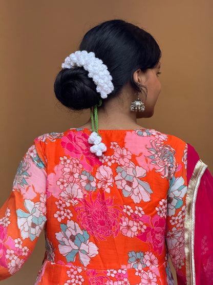 🌸 Handmade Crochet Gajra