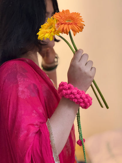 🌸 Handmade Crochet Gajra