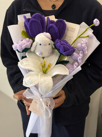 Luna Lavender Crochet Bloom Bouquet