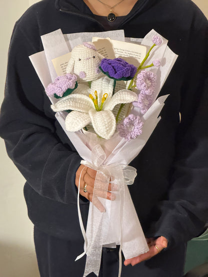 Luna Lavender Crochet Bloom Bouquet