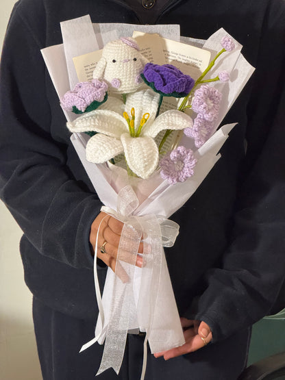 Luna Lavender Crochet Bloom Bouquet