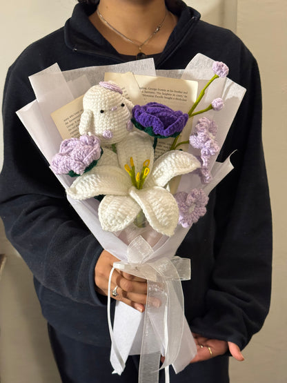 Luna Lavender Crochet Bloom Bouquet