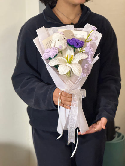 Luna Lavender Crochet Bloom Bouquet