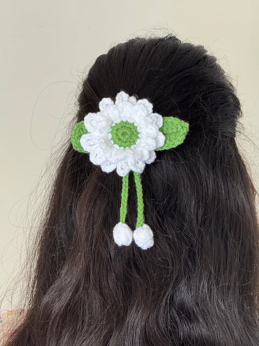 Daisy Bloom Crochet Hair Tie🎀